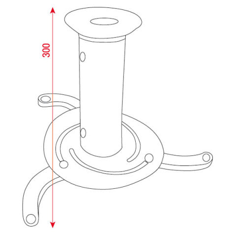 PRB-1 PLAFONDBEUGEL VOOR LCD PROJECTOR KORT DMT