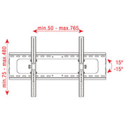 PLB-3260A INSTELBARE BEUGEL VOOR 32" - 60" PLASMA/LCD ZWART DMT
