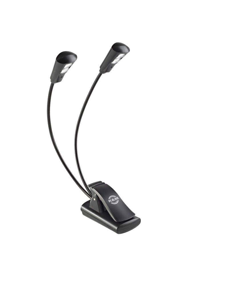 12244 K&amp;M MUSIC STAND LIGHT DOUBLE4 LED FLEXLIGHT