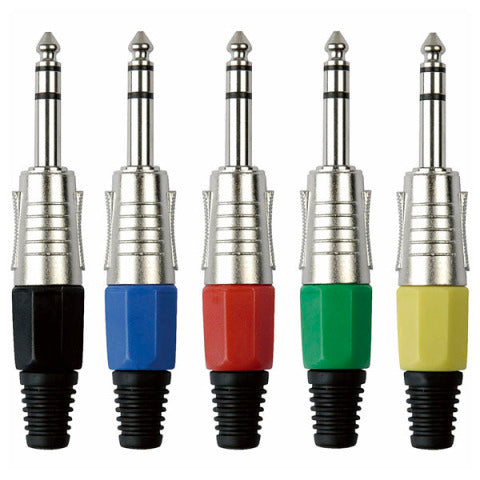 DAP JACKPLUG 6.3 STEREO NIKKEL WITH YELLOW ENDCAP