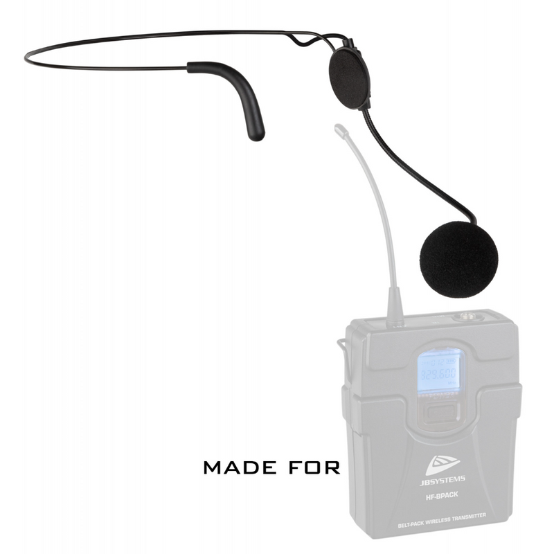 HF-Headset JB Systems Condensatormicrofoon