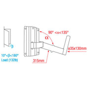 ADJUSTABLE SPEAKERBRACKET 35MM DAP MAX 30KG