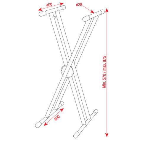 KEYBOARD STAND ERGO 2 DAP AUDIO 