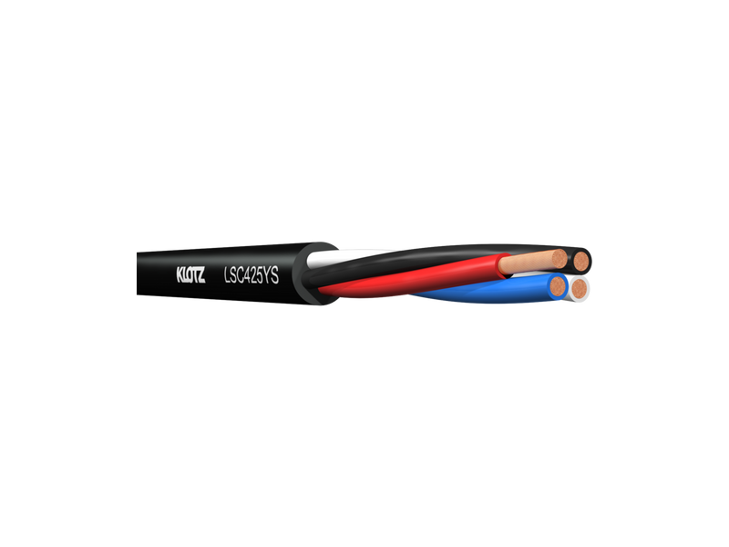 LSC425YS.100 KLOTZ Luidsprekerkabel PVC 4x 2,5mm² (100 Meter)