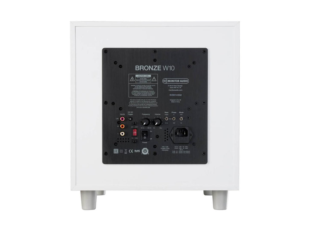 Bronze W10 Wallnut Actieve Subwoofer Monitor Audio 