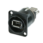 NA-1394-6-B FIREWIRE 6 MET IEEE1394 6-POL CHASSIS ZWART NEUTRIK 