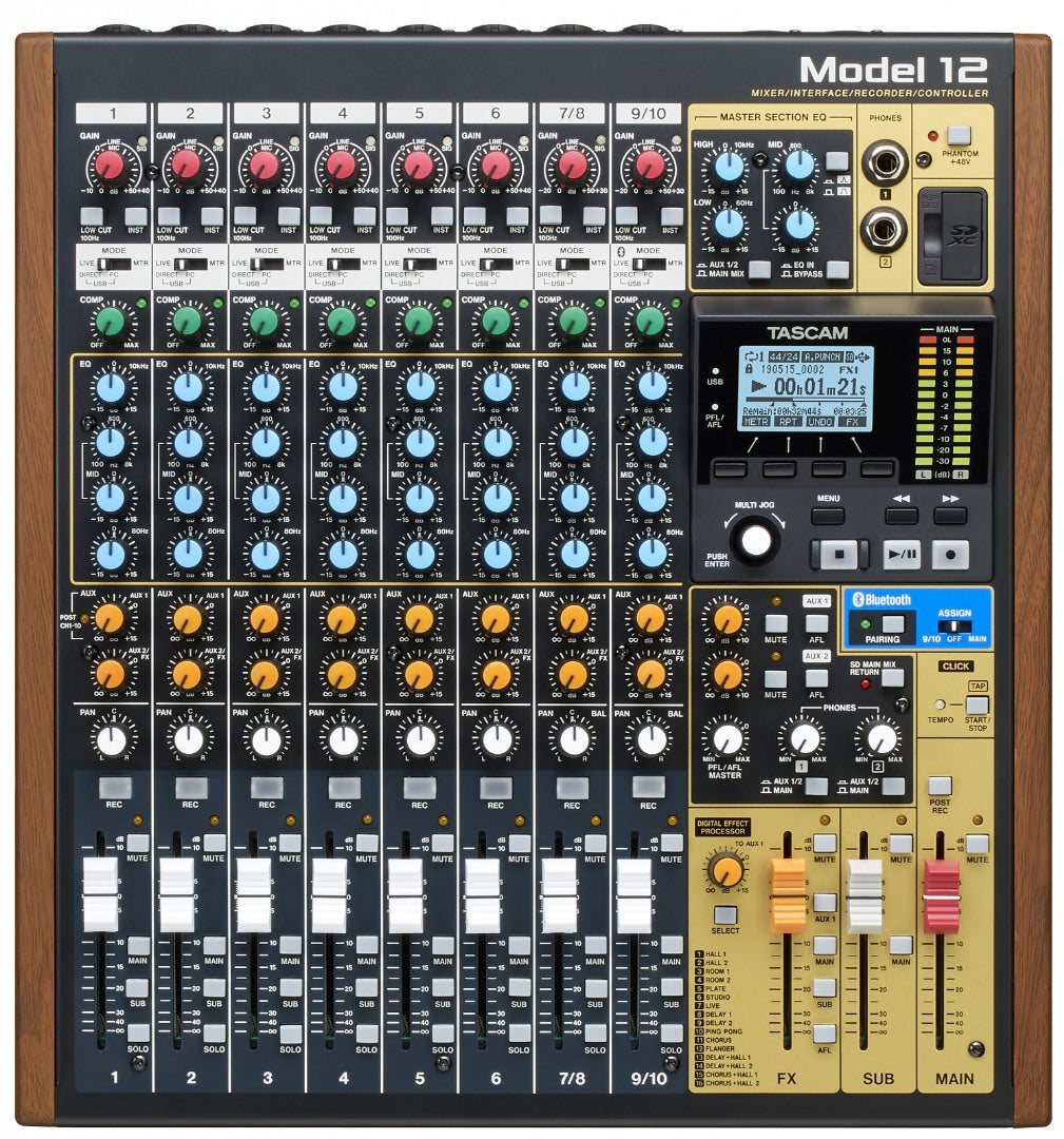 MODEL 12 TASCAM 10-KANAALS MENGPANEEL