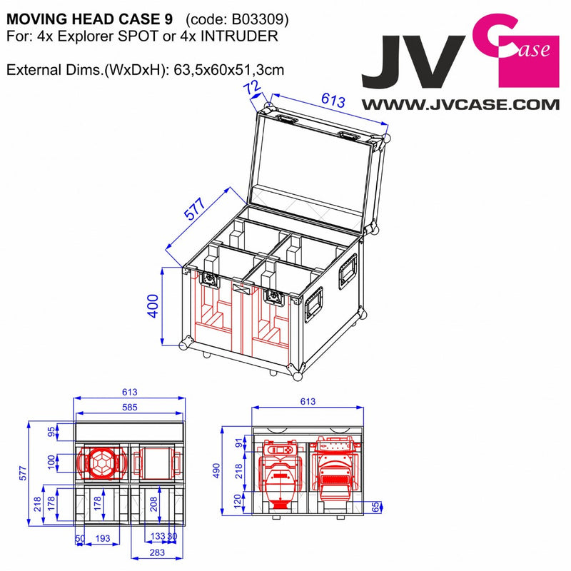 Moving Head Case 9 JV Case