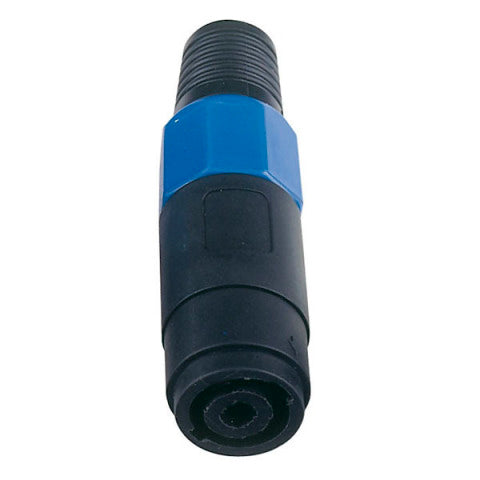 SFK204BU SPEAKER CONNECTOR VROUWELIJK 4 POLIG ZWART MET BLAUWE EINDDOP DAP AUDIO