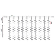 LED RUBBER CURTAIN LIGHT WW 900 LEDs 36 STRINGS 3M -  SHOWTEC