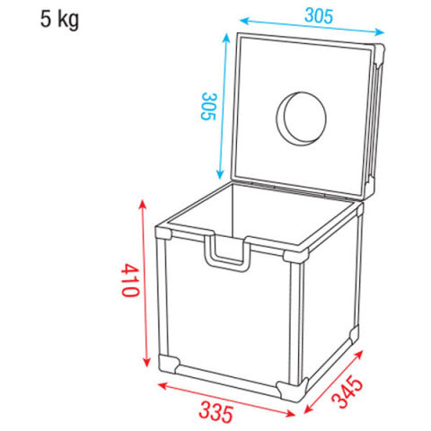 FLIGHTCASE VOOR SPIEGELBOL 30 CM DAP AUDIO