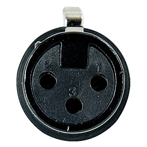 XFK203BY XLR CONNECTOR VROUWELIJK 3 POLIG ZWART MET GELE EINDDOP DAP AUDIO 