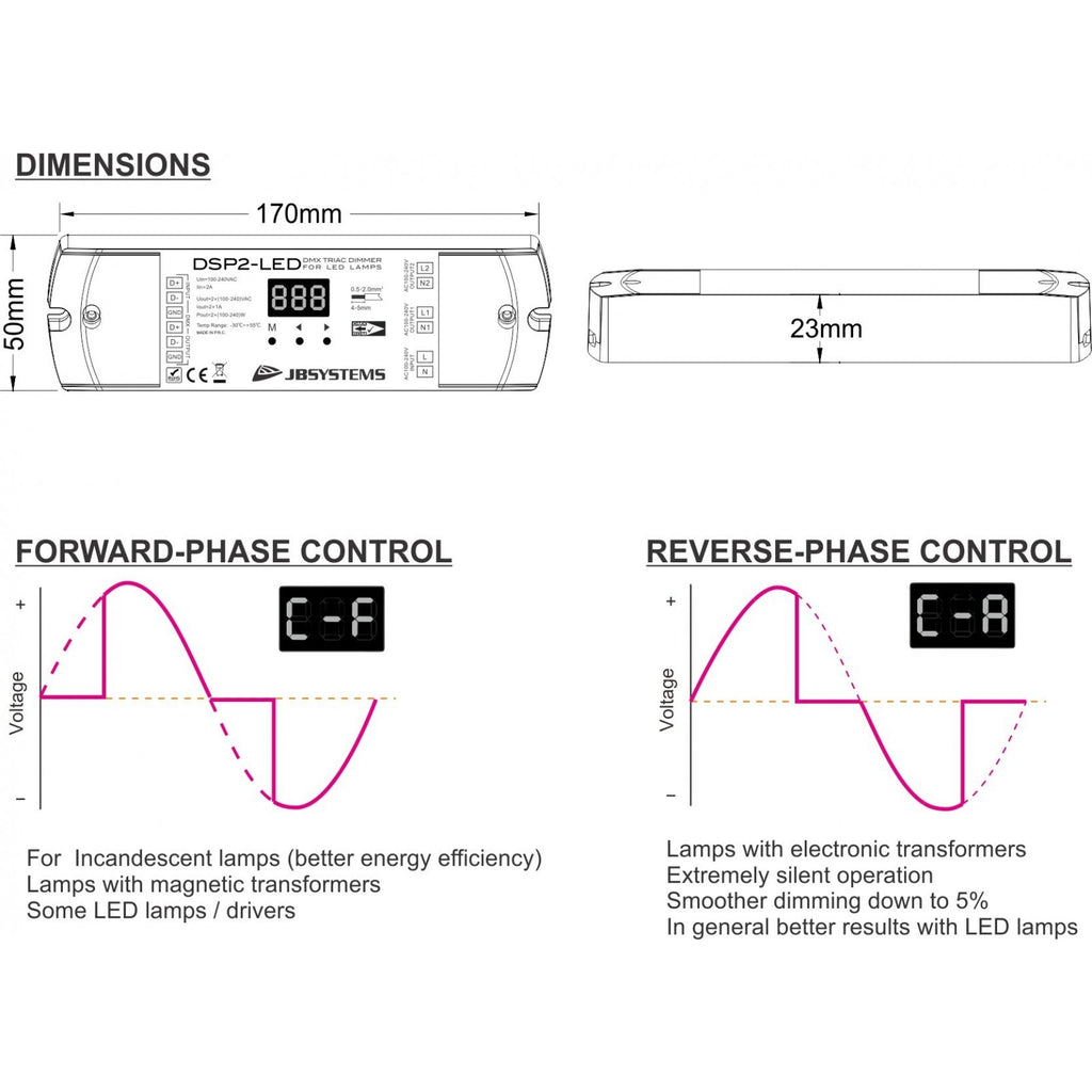 DSP2-LED MOSFET DIMMER JB SYSTEMS