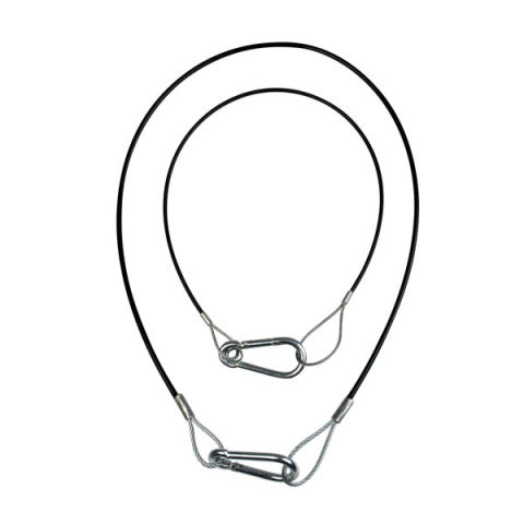Safety Cable Light 50Cm 2mm Wll 5kg Zwart Niet Gecertificeerd