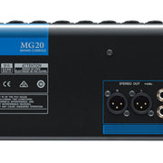 MG20 YAMAHA 20-kanaals analoge mengtafel 
