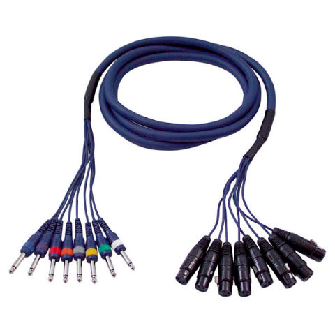 FL61600 STUDIOSNAKE 8 XLR VROUWELIJK 3 POLIG NAAR 8 JACK MONO MANNELIJK 6 M DAP AUDIO