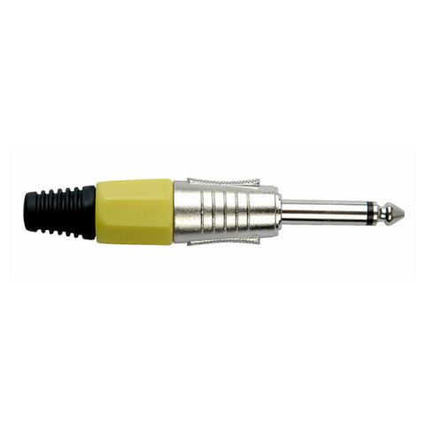 JMK-102NY JACKPLUG 6.3 MONO NIKKEL MET GELE EINDDOP DAP AUDIO 