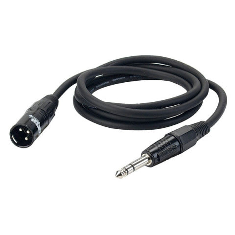 MICROFOONKABEL XLR M 3P > JACK STEREO 3METER DAP AUDIO.