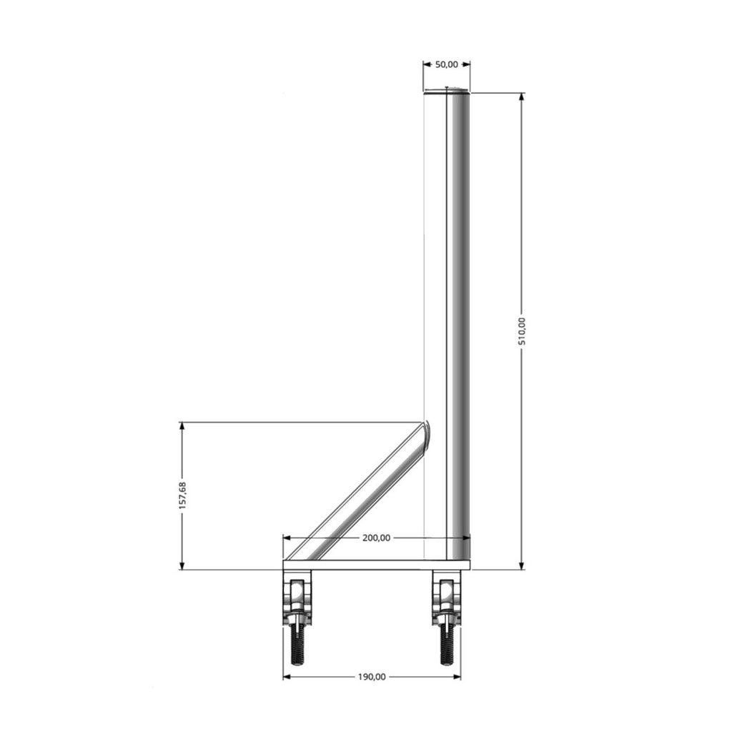 SUP-ARM60W ConteStage Arm voor 50cm Truss (Wit)