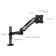 SA 6131 B monitor mount, tabletop-mount, swivel arm Gravity