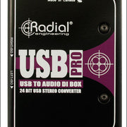 USB PRO RADIAL STEREO DI VOOR USB input