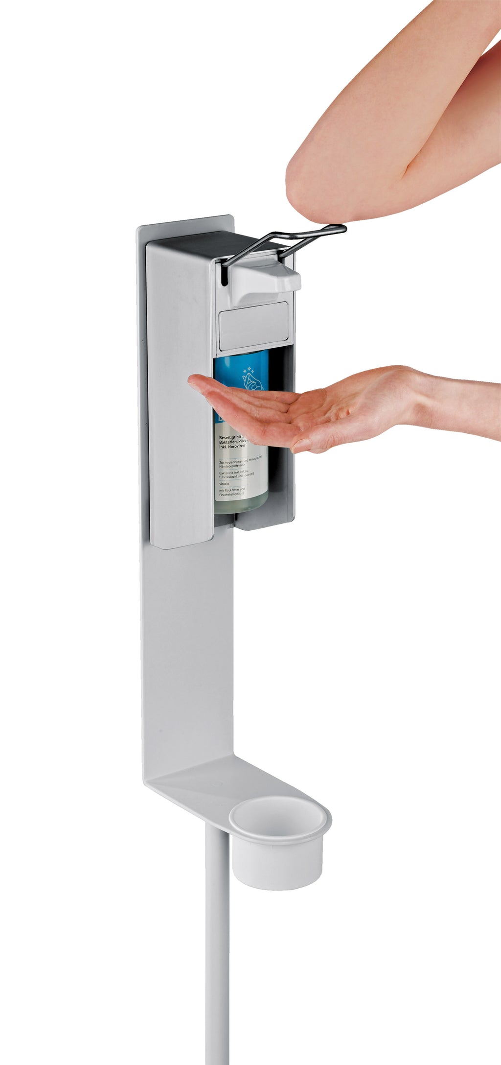 80320 K&amp;M Stand voor Euro-dispenser/Desinfectiemiddel wit 