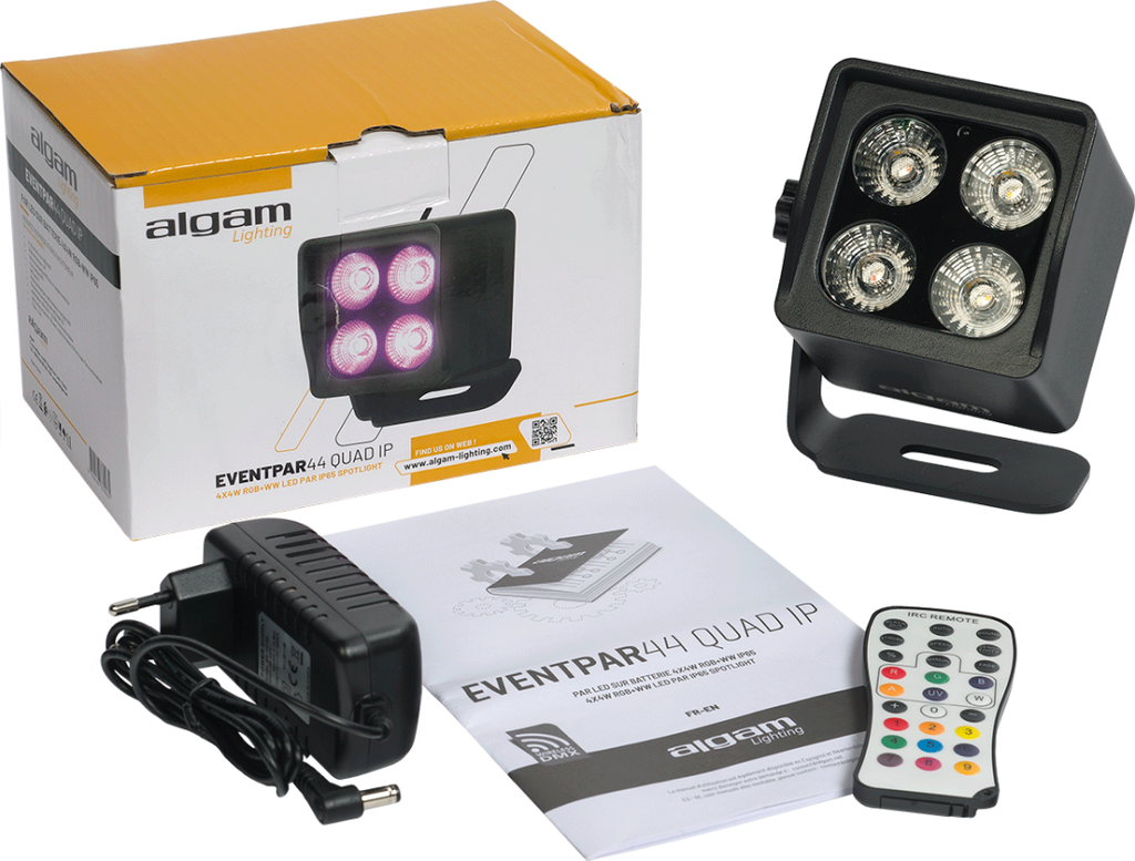 EVENTPAR 44 QUAD IP Algam Lighting Compacte Batterij-Uplighter
