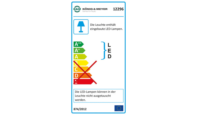 12296 LED PIANO LAMP ZWART K&amp;M
