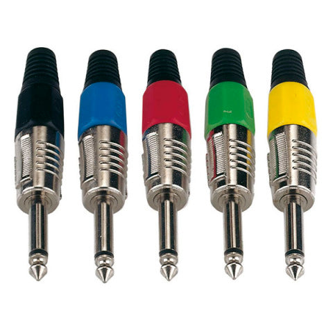 JMK-102NU JACKPLUG 6.3 MONO NIKKEL MET BLAUWE EINDDOP DAP AUDIO 