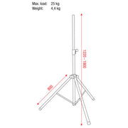 SPEAKER STAND SET DAP AUDIO Incl. bag MAX LOAD 25KG