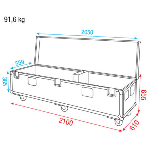 UCA-PIP2 DAP AUDIO PIPE &amp; DRAPE CASE VOOR 8X8 45CM BASEPLATE