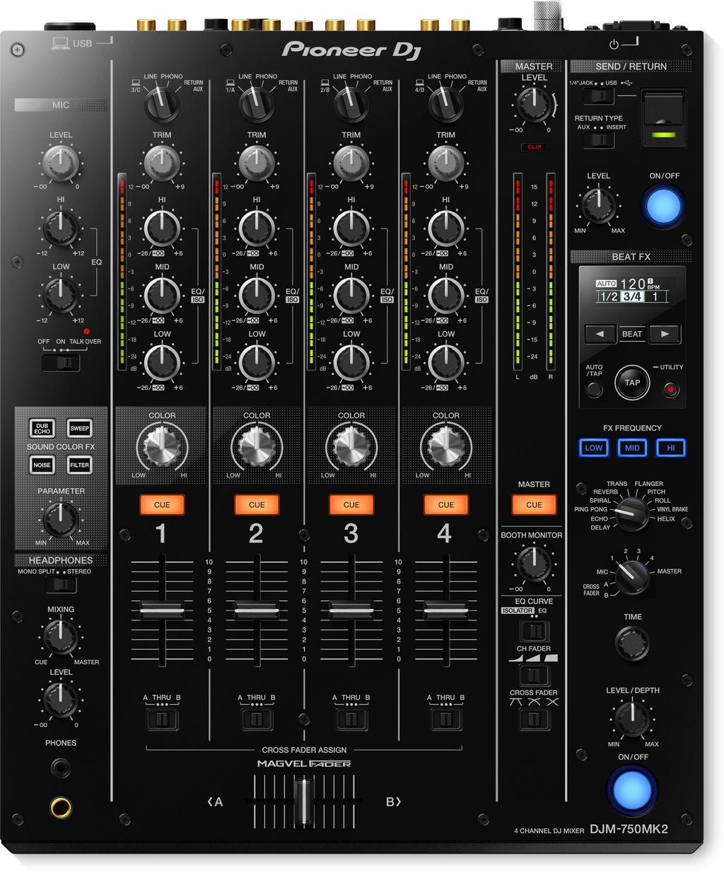 DJM-750MK2 Pioneer DJ 4-kanaals DJ mixer