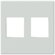 CP45KS2/W CONNECTION PLATE 45 X 45MM 2 X KEYSTONE HOLE WIT PROCAB