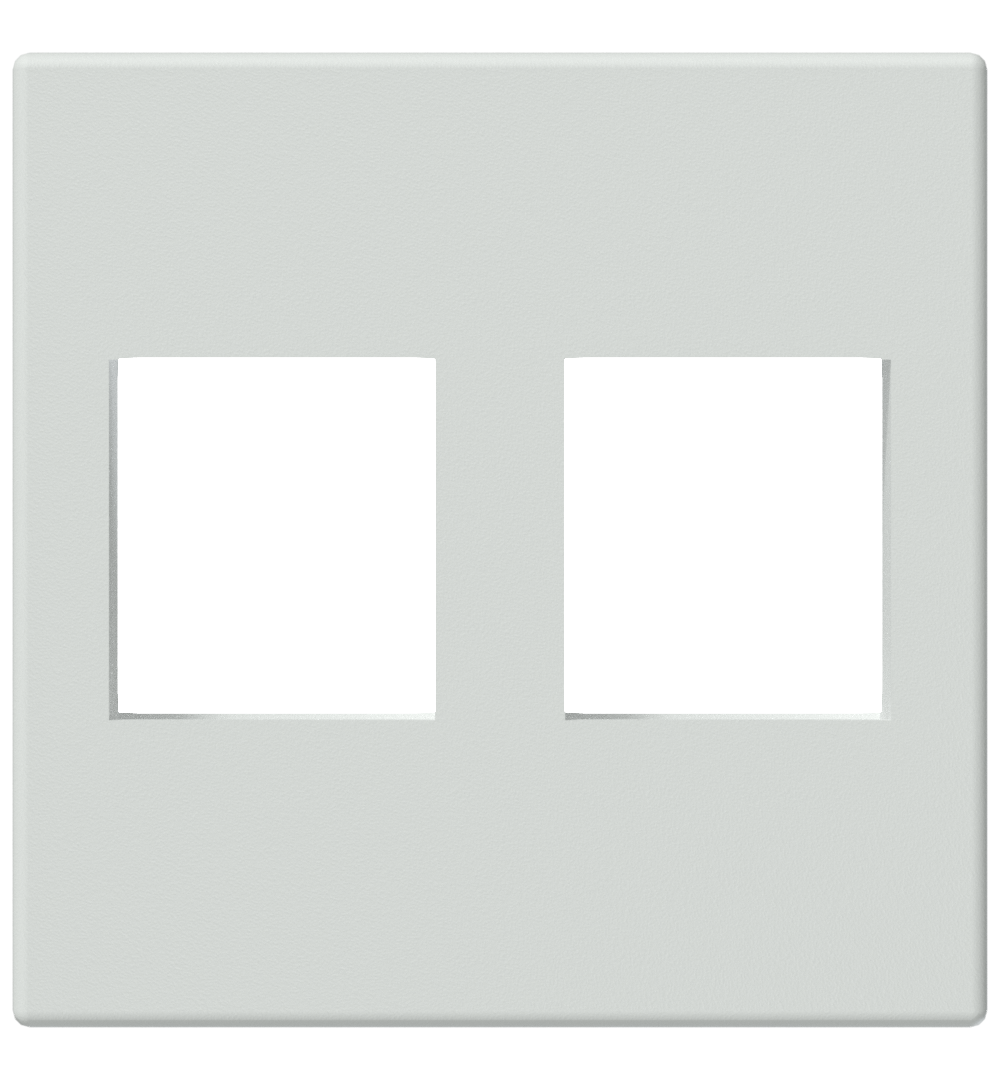 CP45KS2/W CONNECTION PLATE 45 X 45MM 2 X KEYSTONE HOLE WIT PROCAB